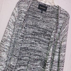 Lovemarks Size Small Black & White Cardigan with Colored Sequins Throughout